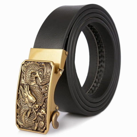 Ceinture Dragon<br> Cuir Artisanale - Dragon-chinois