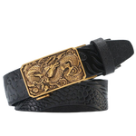 Ceinture Dragon<br> Originale En Cuir Rouge - Dragon-chinois