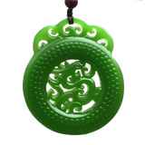 Collier Dragon<br> Jade Porte Bonheur - Dragon-chinois