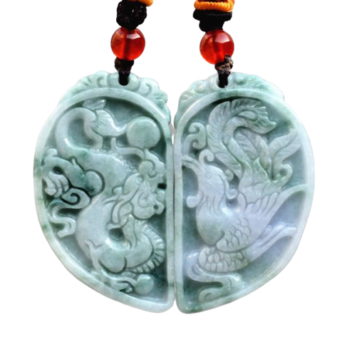 Collier Dragon<br> Jade Véritable - Dragon-chinois