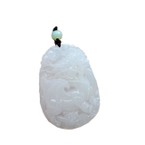 Collier Dragon<br> Jade Blanc - Dragon-chinois