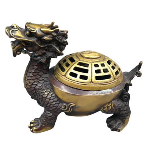 Brûle Parfum<br> Ancien en Bronze - Dragon-chinois