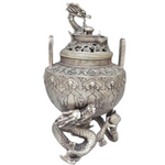 Brûle Parfum<br> Bronze Ancien - Dragon-chinois