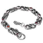 Bracelet Dragon<br> Gravée en Acier Inoxydable "Acier" - Dragon-chinois