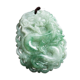 Collier Dragon<br> Jade Blanc - Dragon-chinois