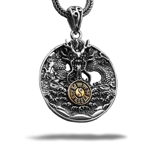 Pendentif Dragon <br> Mantra Jaune - Dragon-chinois