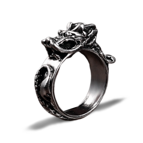 Bague Dragon<br> Petite Pépipe "Acier" - Dragon-chinois