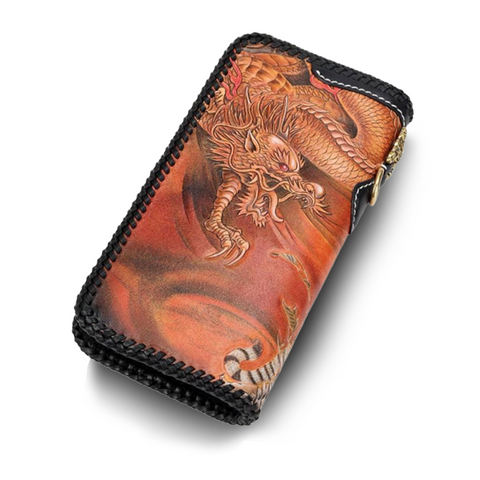 Portefeuille Dragon <br> Femme Cuir - Dragon-chinois