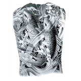 Tatouage Éphémère<br> Carpe Koi "Dos" - Dragon-chinois