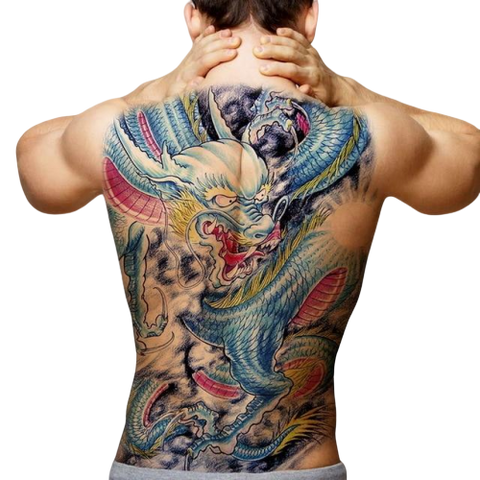 Tatouage Éphémère<br> Dragon Chinois  "Dos" - Dragon-chinois