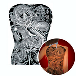 Tatouage Éphémère<br> Dragon Femme "Dos" - Dragon-chinois