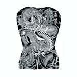 Tatouage Éphémère<br> Dragon Femme "Dos" - Dragon-chinois