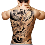 Tatouage Éphémère<br> Dragon Japonais "Dos" - Dragon-chinois
