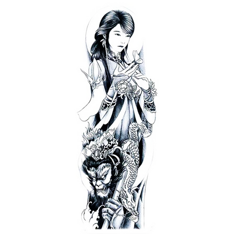 Tatouage Éphémère<br> Dragon Japonais Autour Bras - Dragon-chinois