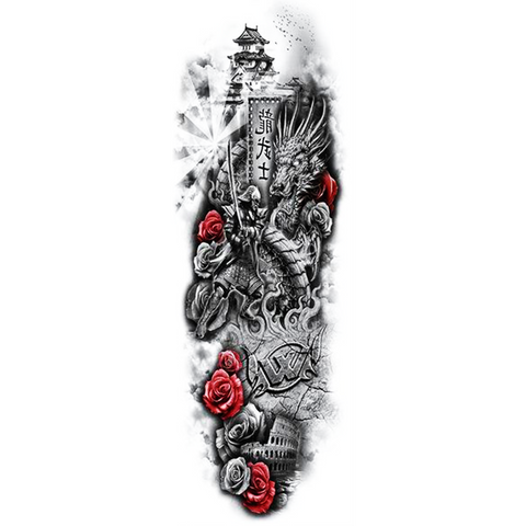 Tatouage Éphémère<br> Dragon Japonais Bras Homme - Dragon-chinois