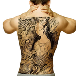 Tatouage Éphémère<br> Dragon Japonais Homme "Dos" - Dragon-chinois