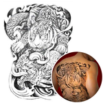 Tatouage Éphémère<br> Dragon et Tigre "Dos" - Dragon-chinois