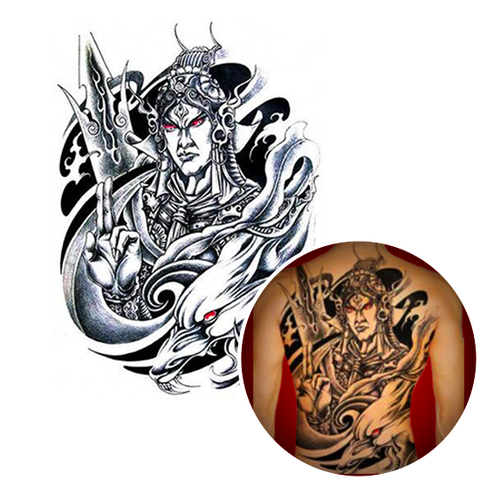 Tatouage Éphémère<br> Samouraï Yakuza "Dos" - Dragon-chinois