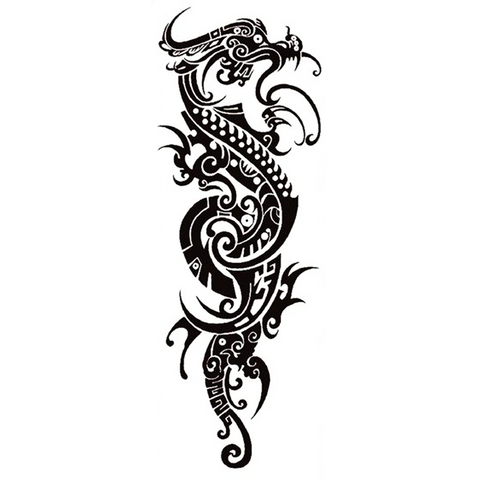 Tatouage Éphémère<br> Dragons Tribal - Dragon-chinois