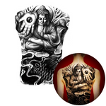 Tatouage Éphémère<br> Japonais Carpe Koï  "Dos" - Dragon-chinois