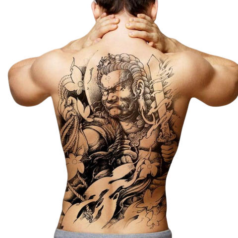 Tatouage Éphémère<br>  Japonais Paris "Dos" - Dragon-chinois