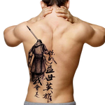 Tatouage Éphémère<br> Samourai Japonais "Dos" - Dragon-chinois
