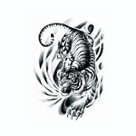 Tatouage Éphémère<br> Japonais Tigre "Dos" - Dragon-chinois