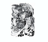 Tatouage Éphémère<br> Japonais Traditionnel "Dos" - Dragon-chinois