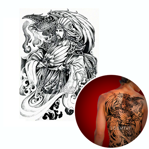 Tatouage Éphémère<br> Japonais Traditionnel "Dos" - Dragon-chinois