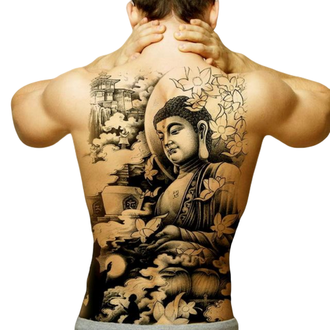 Tatouage Éphémère<br> Japonais Yakuza "Dos" - Dragon-chinois