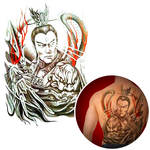 Tatouage Éphémère<br> Samouraï "Dos" - Dragon-chinois