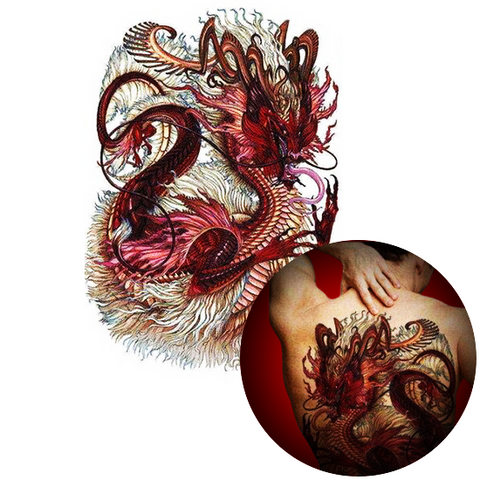 Tatouage Éphémère<br> Yakuza "Dos" - Dragon-chinois