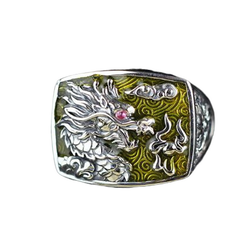 Bague Dragon<br> L'esprit du Dragon "Argent" - Dragon-chinois