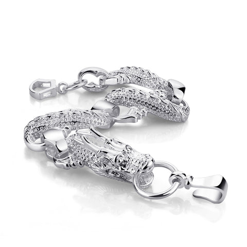 Bracelet Dragon <br> Chinois "Argent" - Dragon-chinois