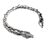 Bracelet Dragon<br> Maille Serrée en Relief "Argent" - Dragon-chinois