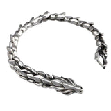 Bracelet Dragon<br> Maille Serrée en Relief "Argent" - Dragon-chinois