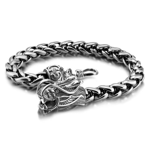 Bracelet Dragon <br> Viking "Argent" - Dragon-chinois