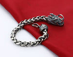 Bracelet Dragon <br> Viking "Argent" - Dragon-chinois