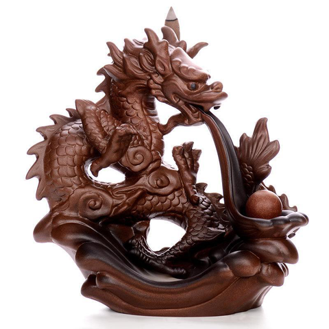 Porte Encens Dragon<br>  Médiéval - Dragon-chinois