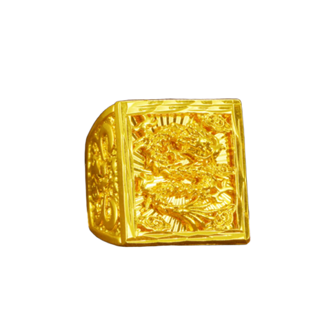 Chevalière Dragon<br> Impériale pour Homme "Or" - Dragon-chinois
