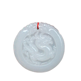 Collier Dragon<br> Perle de Jade Blanc - Dragon-chinois