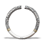 Bracelet Dragon <br> Double "Argent" - Dragon-chinois