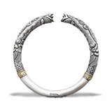 Bracelet Dragon <br> Double "Argent" - Dragon-chinois