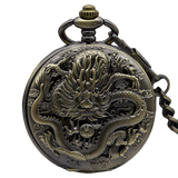 Montre Gousset<br> Ancienne de Poche - Dragon-chinois