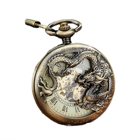 Montre Gousset<br> Moderne - Dragon-chinois