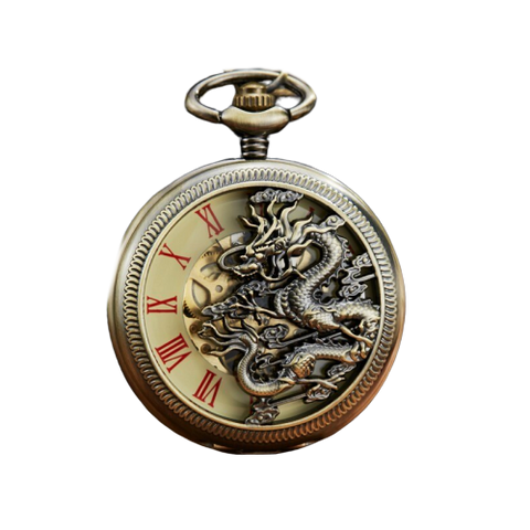 Montre Gousset<br> Fantaisie - Dragon-chinois