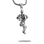 Pendentif Dragon<br> Épée d’Excalibur "Argent" - Dragon-chinois
