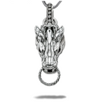 Pendentif dragon<br> Tête de RYU "Argent" - Dragon-chinois