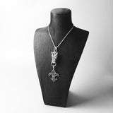 Pendentif dragon<br> Tête de RYU "Argent" - Dragon-chinois