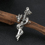 Pendentif Dragon<br> Épée d’Excalibur "Argent" - Dragon-chinois
